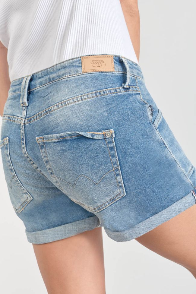 Short Madrague en jeans bleu