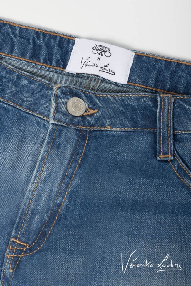 Short court Véronika en jeans bleu by Véronika Loubry