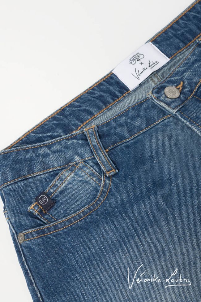 Short court Véronika en jeans bleu by Véronika Loubry