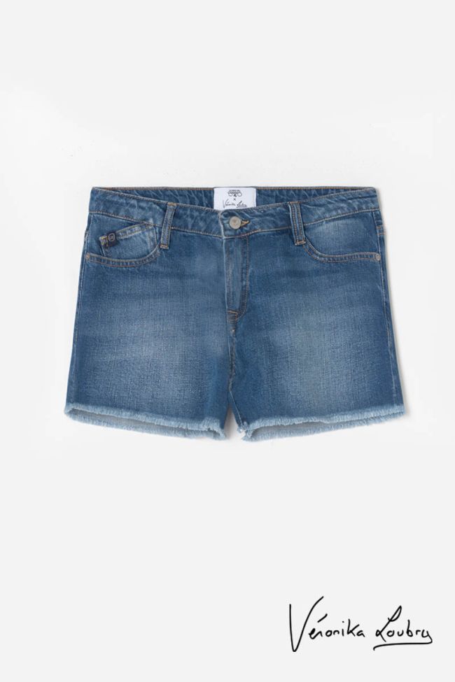 Short court Véronika en jeans bleu by Véronika Loubry