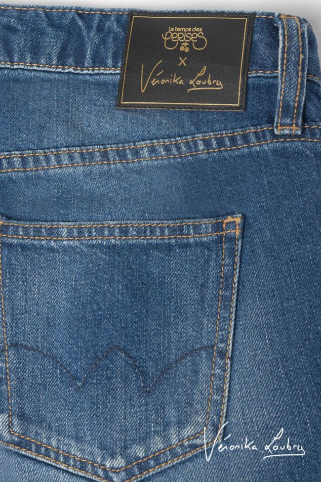 Short court Véronika en jeans bleu by Véronika Loubry