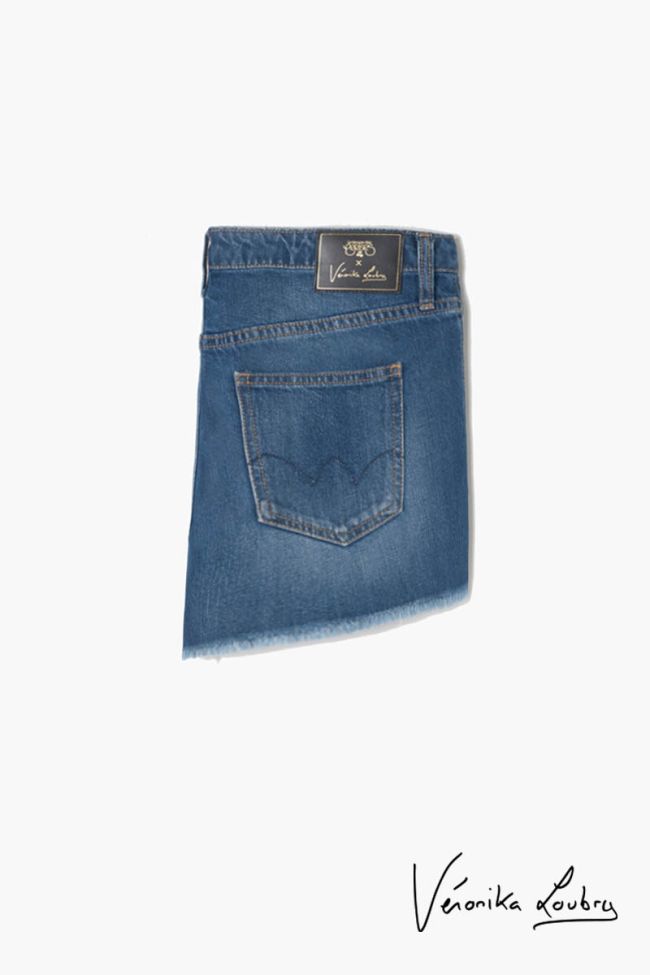 Short court Véronika en jeans bleu by Véronika Loubry