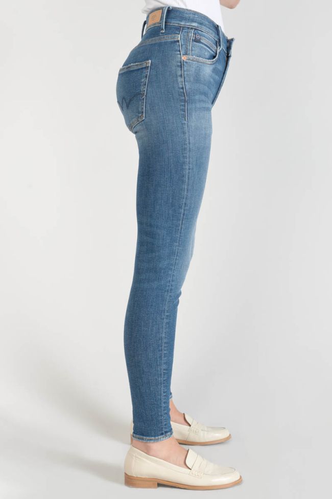 Jeans power skinny taille haute 7/8ème bleu N°3