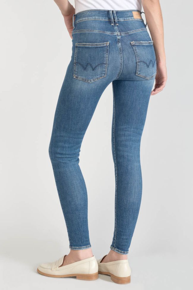 Jeans power skinny taille haute 7/8ème bleu N°3