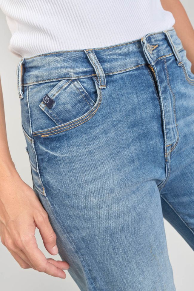 Jeans pulp wide leg taille haute 7/8ème bleu N°4