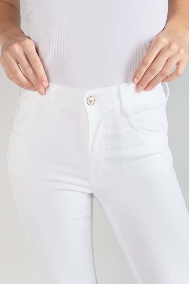 Jeans pulp slim taille haute 7/8ème blanc 