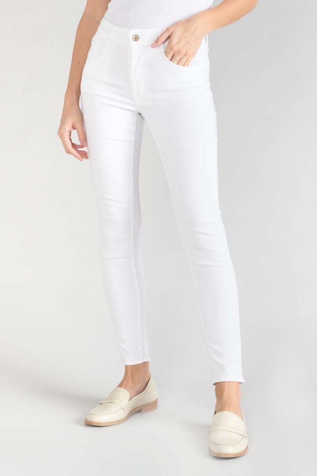 Jeans pulp slim taille haute 7/8ème blanc 