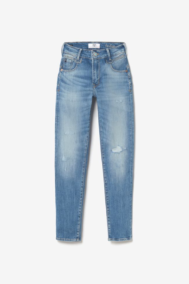 Jeans pulp slim Sabi taille haute 7/8ème destroy bleu N°3