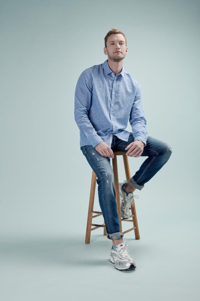 Jeans 700/11 adjusted Camoins destroy bleu N°3