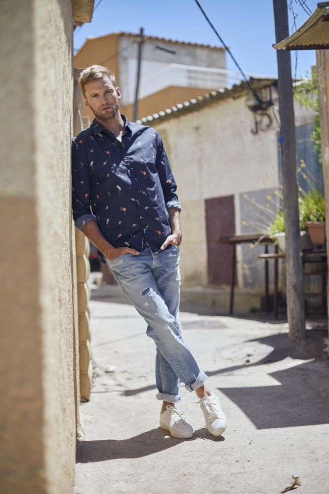 Jeans 700/17 relax Basic destroy bleu N°5