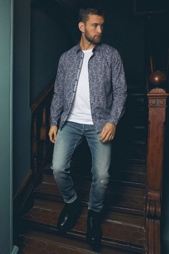 Jeans 700/17 relax Basic destroy bleu N°3