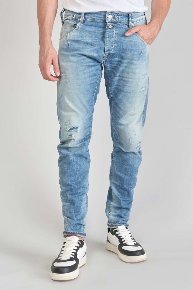 Jeans 900/03 tapered arqué Alost destroy bleu N°4