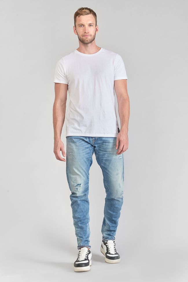 Jeans 900/03 tapered arqué Alost destroy bleu N°4