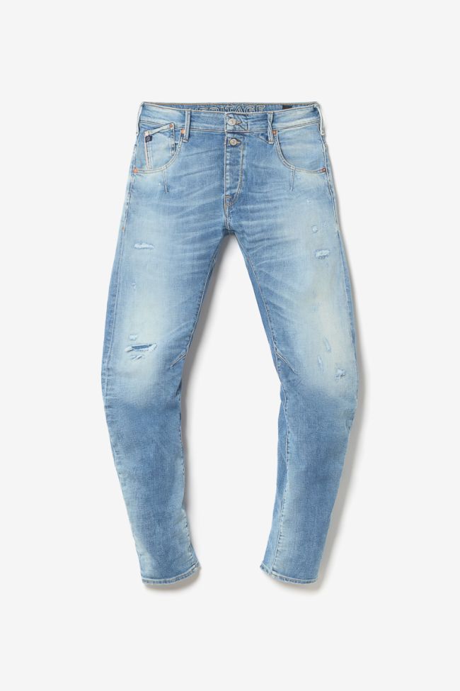 Jeans 900/03 tapered arqué Alost destroy bleu N°4