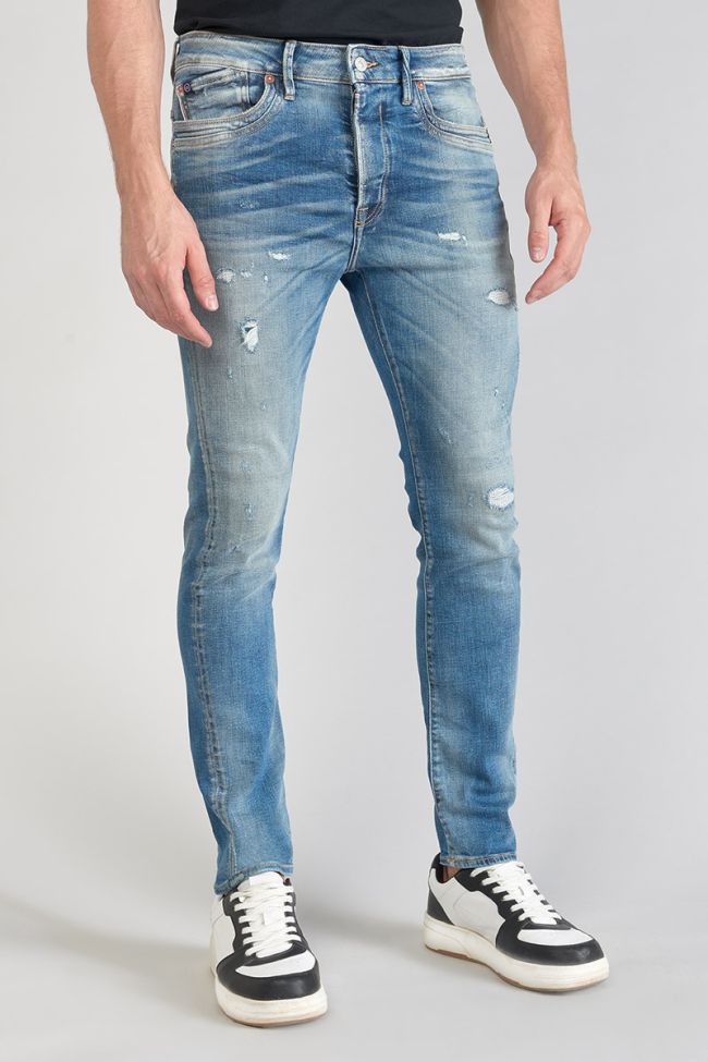 Jeans 900/16 tapered Perier destroy vintage bleu N°4