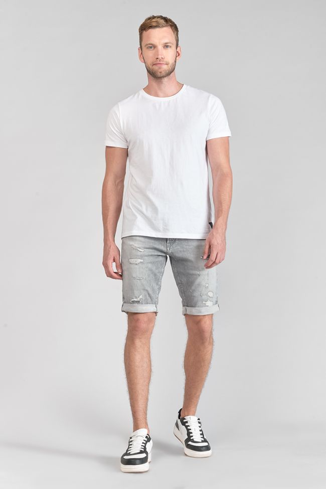 Bermuda Jogg Oc gris délavé destroy