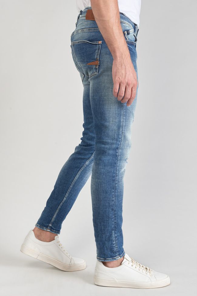 Jeans power skinny Mistral 7/8ème destroy bleu N°3