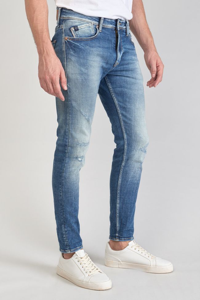 Jeans power skinny Mistral 7/8ème destroy bleu N°3
