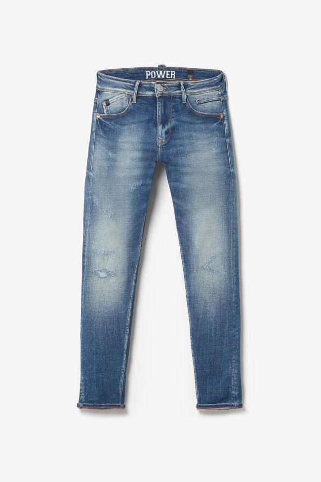 Jeans power skinny Mistral 7/8ème destroy bleu N°3