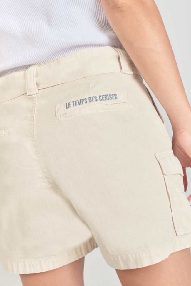 Short Kallist en lin mélangé beige