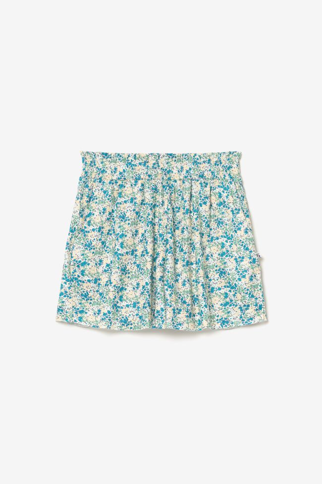Short Oxagi à motif floral vert