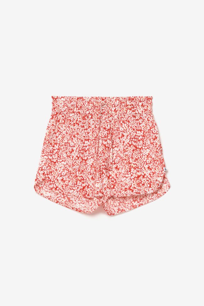 Short Roseigi à motif floral rouge