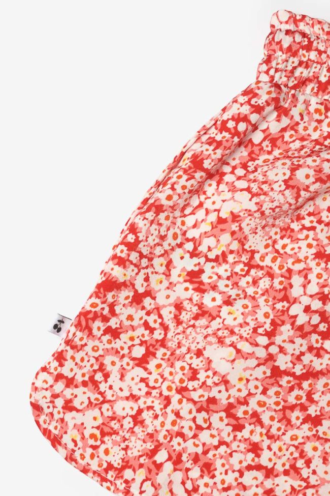 Short Roseigi à motif floral rouge