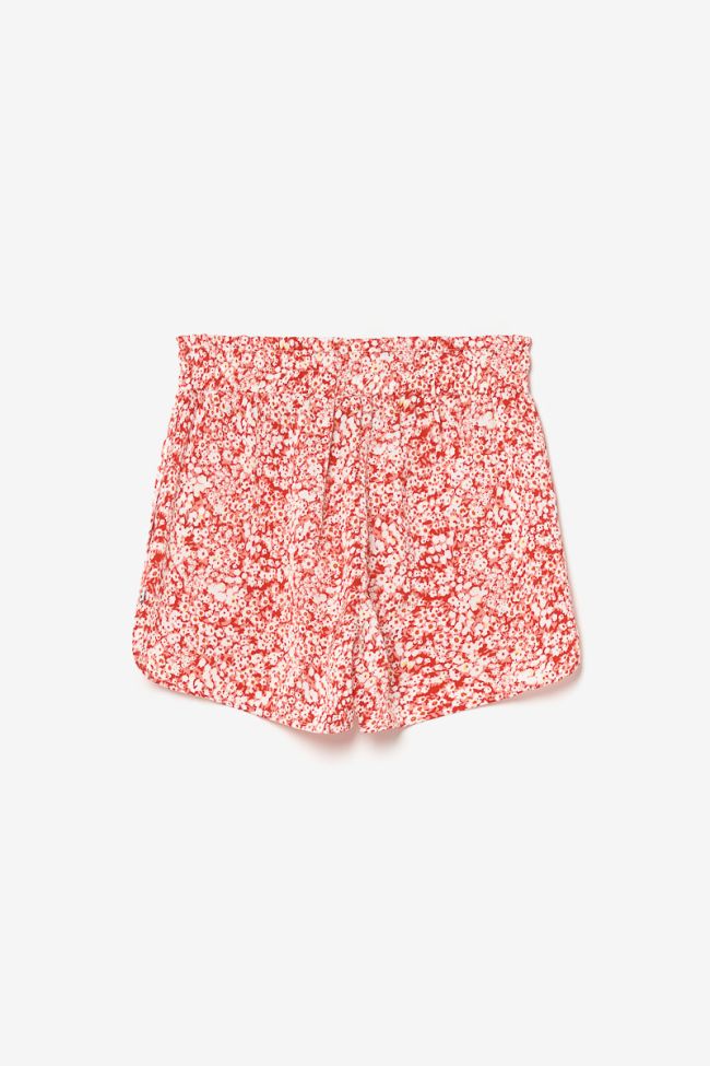 Short Roseigi à motif floral rouge