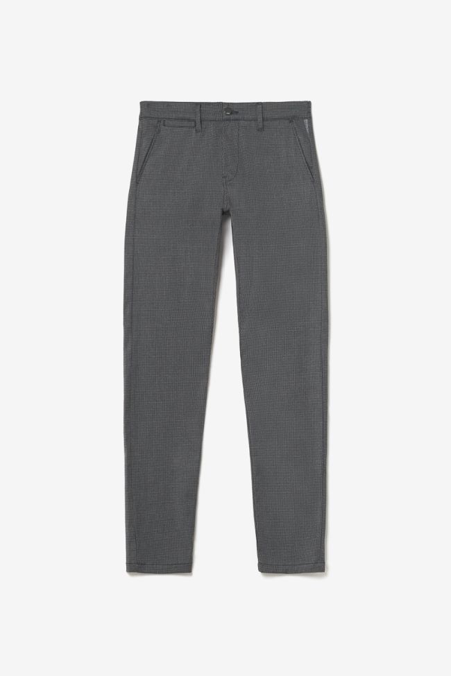 Pantalon Milo à motif pied de poule gris