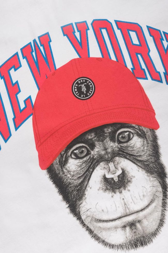 T-shirt Hirabo blanc imprimé