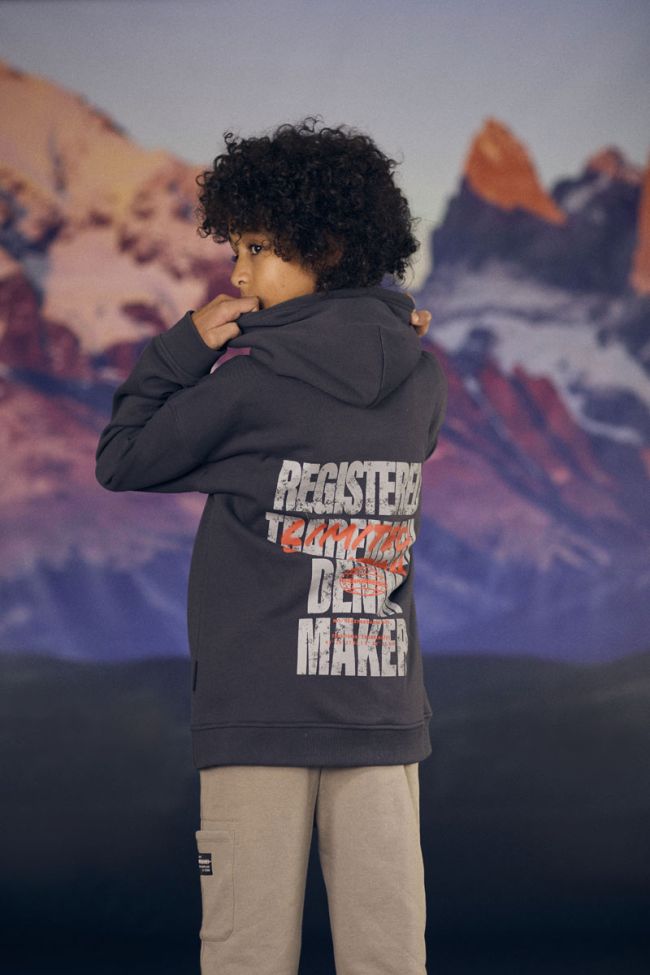 Sweat à capuche Noebo anthracite