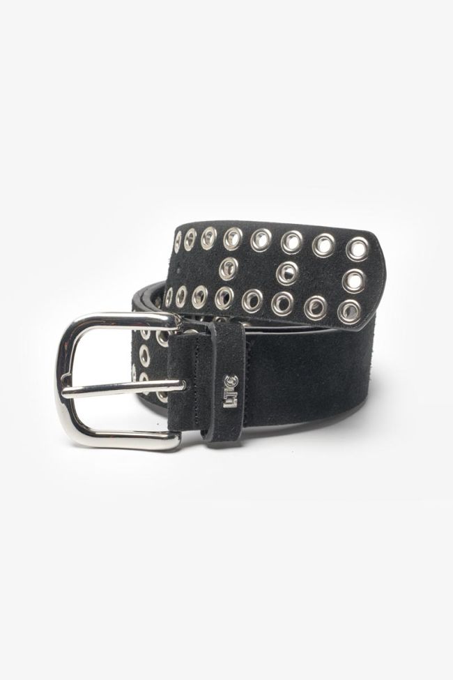 Ceinture Lucia en cuir velours noir