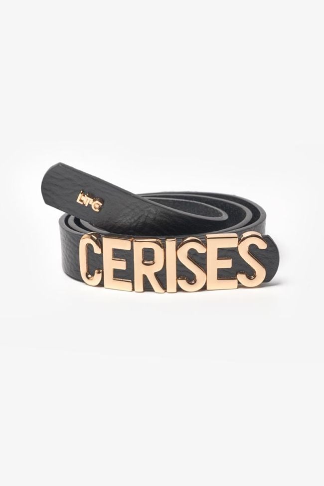 Ceinture Tally en cuir noir