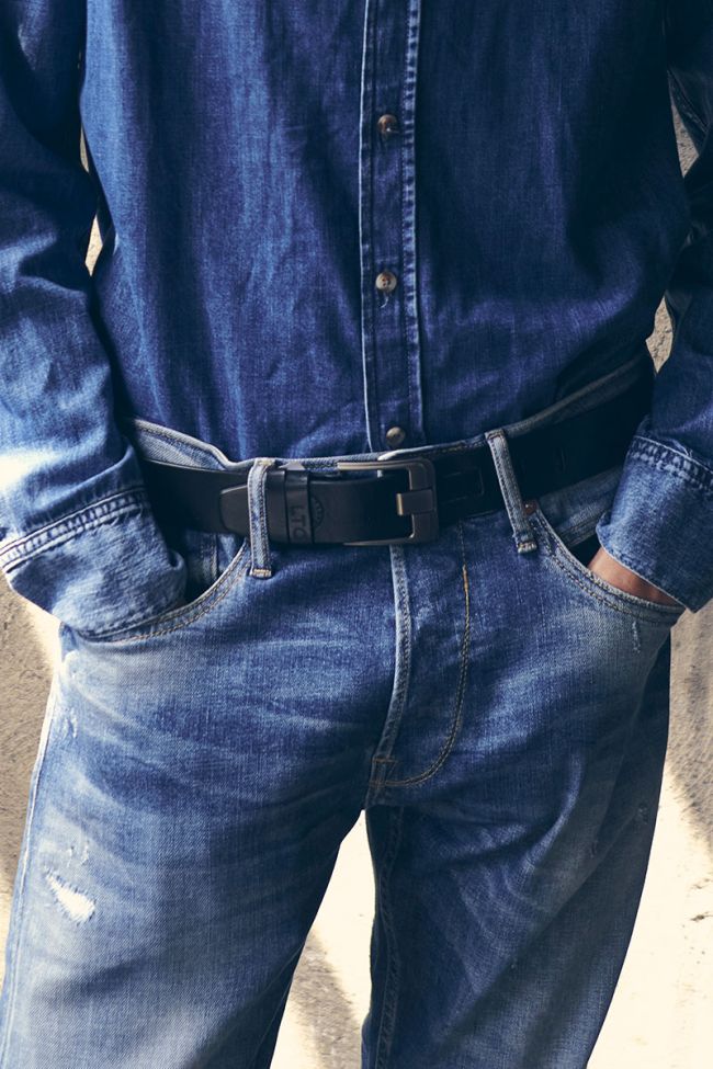 Ceinture Ostra en cuir noir