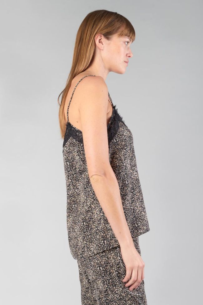 Caraco Aneto noir à motif