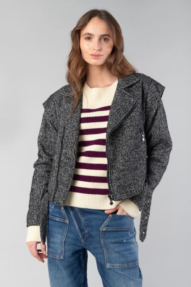 Veste Calie noire et blanche
