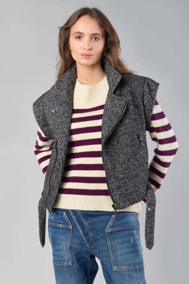 Veste Calie noire et blanche