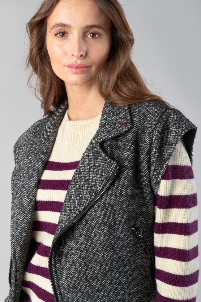 Veste Calie noire et blanche