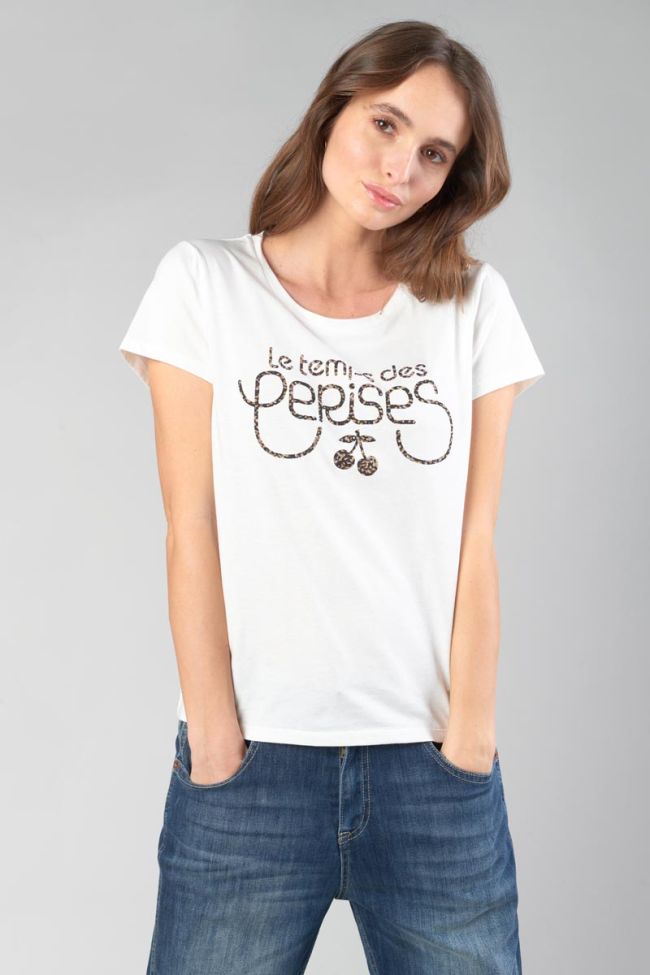 T-shirt Carole blanc imprimé