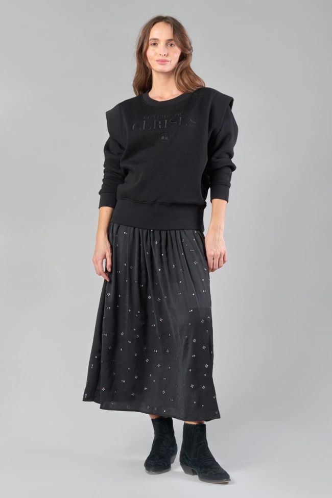Sweat Claudia brodé noir