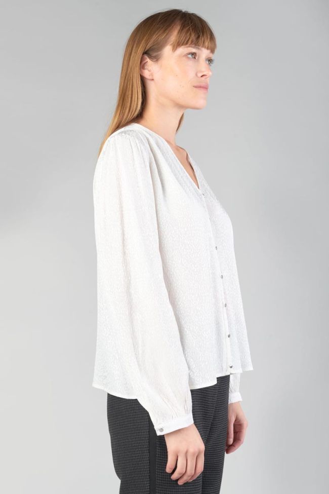 Blouse Frano en jacquard crème