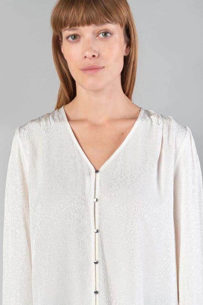 Blouse Frano en jacquard crème