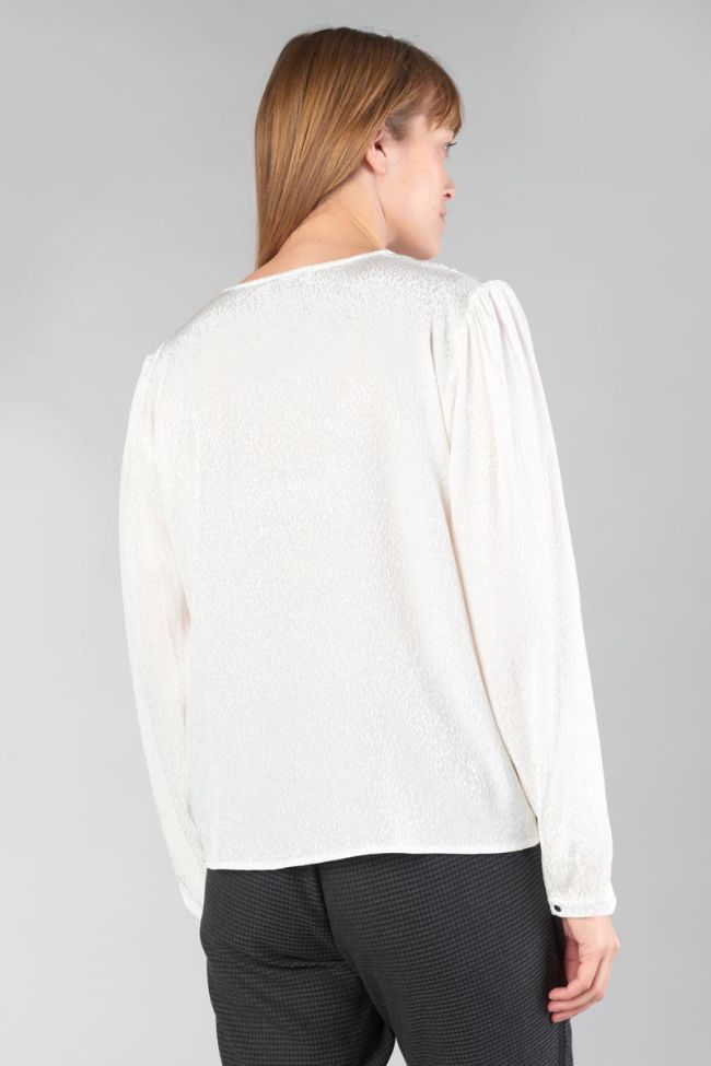 Blouse Frano en jacquard crème