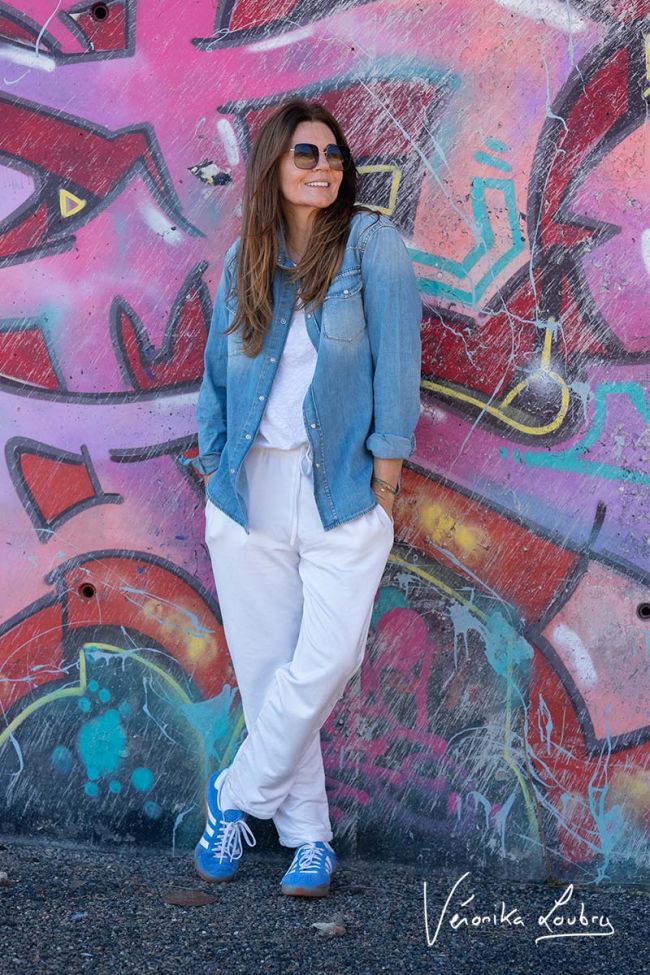 Chemise loose en jeans bleu clair Gérard by Véronika Loubry