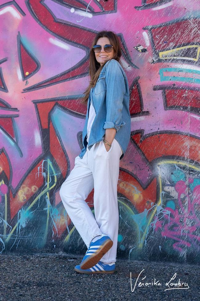 Chemise loose en jeans bleu clair Gérard by Véronika Loubry