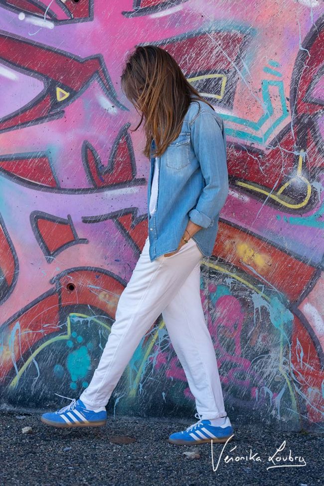 Chemise loose en jeans bleu clair Gérard by Véronika Loubry