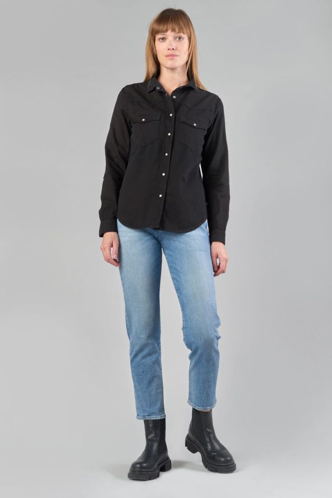 Chemise Juanita en jeans noir brut
