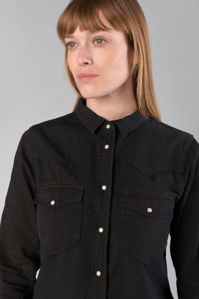Chemise Juanita en jeans noir brut
