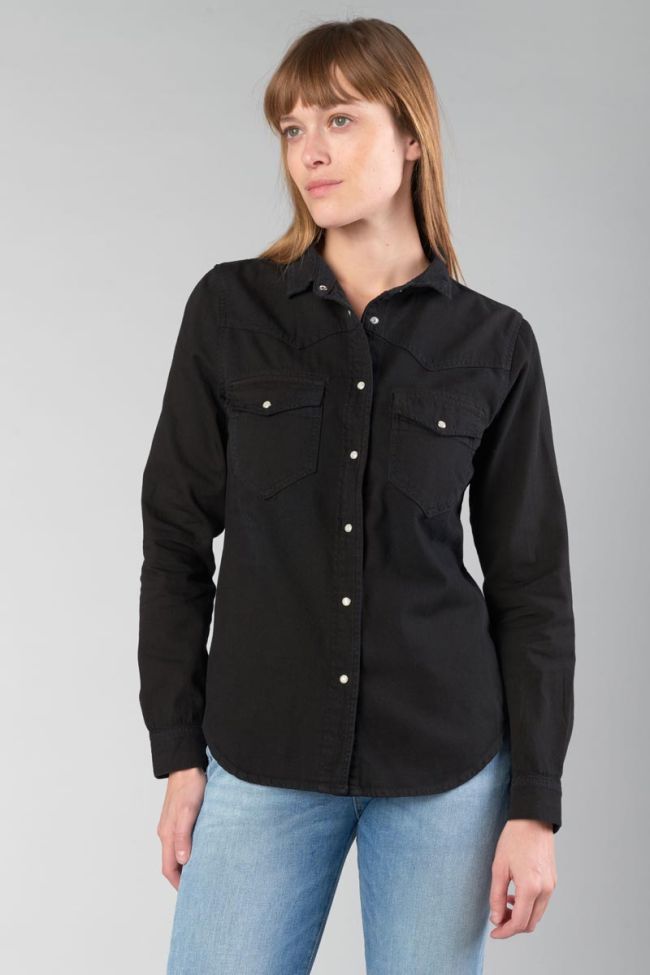 Chemise Juanita en jeans noir brut