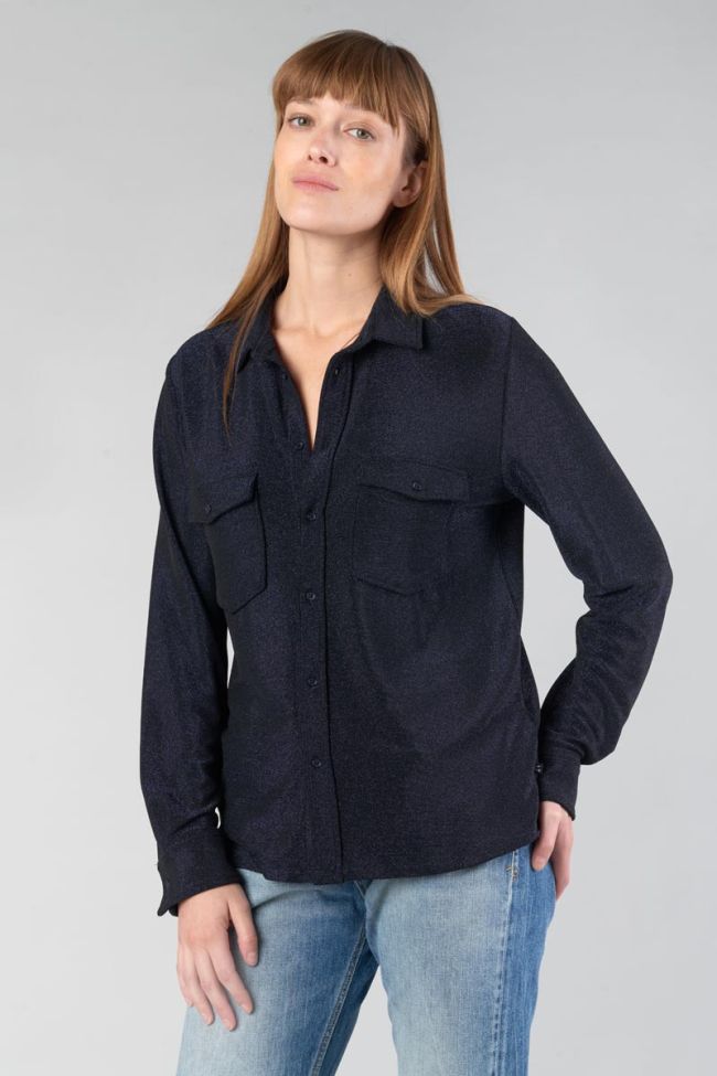 Chemise Kelya bleu nuit irisé